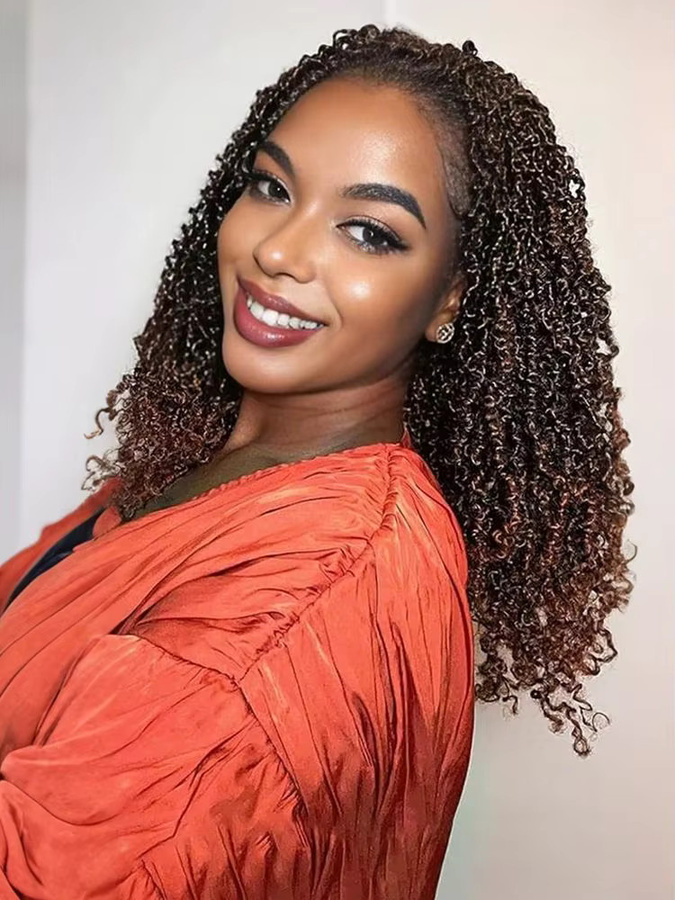 BEWILL Yanky Twist Crochet Braids, synthetisches Haar, 8-12 Zoll - Bild 6