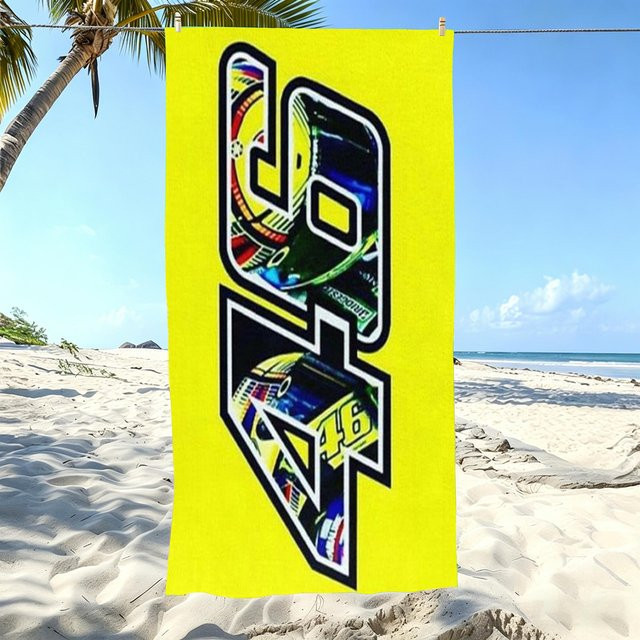 JMG Household Supplies MotoGP Strandtuch Valentino Rossi VR46 Mikrofaser Gelb B/B: 120 x 180 cm - Bild 1
