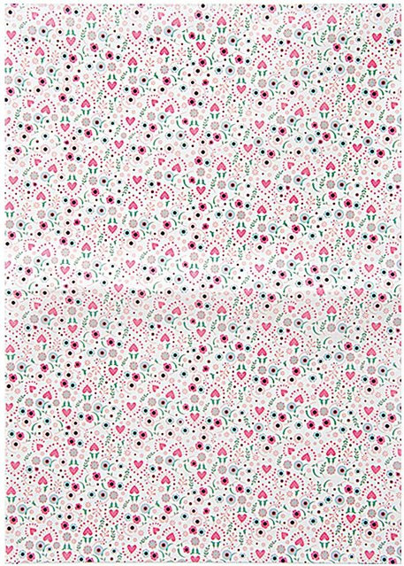 Rico Design Paper Patch Papier mit Blumenmuster in Mehrfarbig, B: 30 cm, H: 42 cm - Bild 1