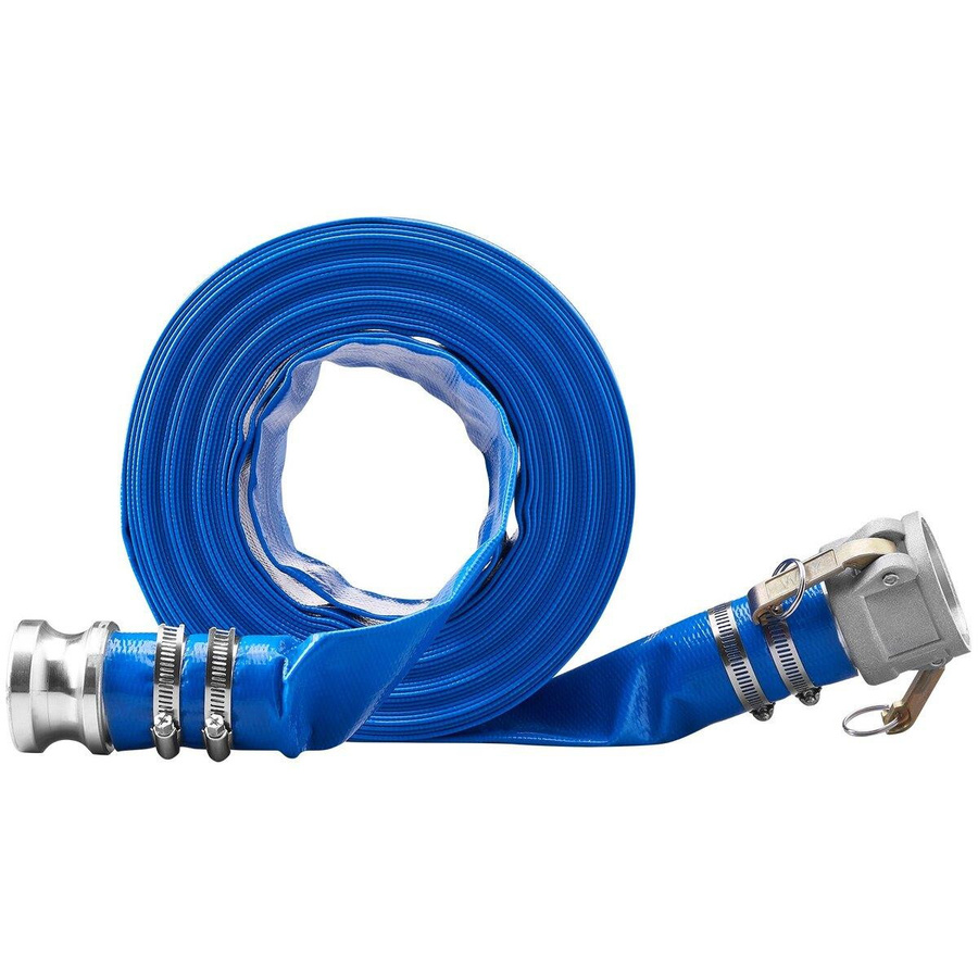Buying Solutions MB Rückspülschlauch aus blauem PVC mit Aluminium-Camlock C & E-Anschlüssen, Durchmesser: 5,08 cm, Länge: 15,24 m - Bild 5