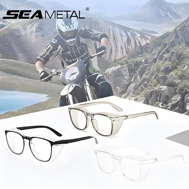 SEAMETAL Anti-Blaulicht-Brille, quadratisch, Vollrand, Kunststoff, transparent - Bild 1