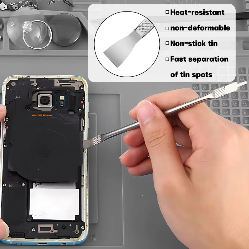 eoopee 8-teiliges Multifunktions-Set CPU Hebelmesser und Elektronik-Reparaturwerkzeuge für Handy und Computer Chip Demontage in Silber - Bild 2