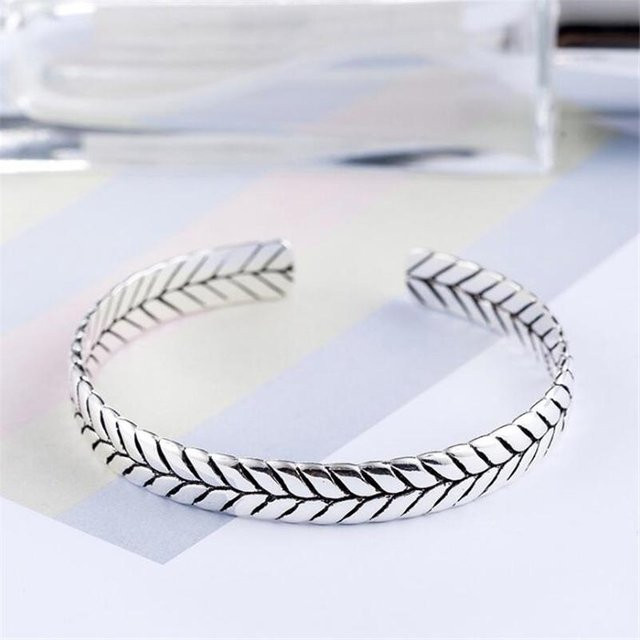 YIRAN Jewelry Armband, 925 Sterling Silber, Schlangenkorn, Geflochten, Unisex - Bild 1