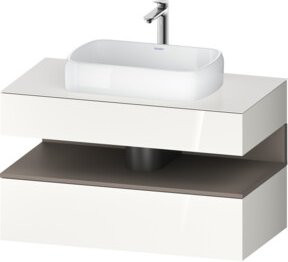 Duravit Waschtischunterschrank Qatego in Weiß Hochglanz, B/T/H: 100 x 55 x 60 cm - Bild 1