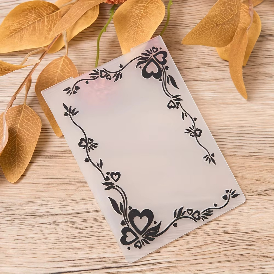 3D Prägeform aus Kunststoff für DIY Sammelalben und Papierhandwerk in Schwarz und Transparent - Bild 3