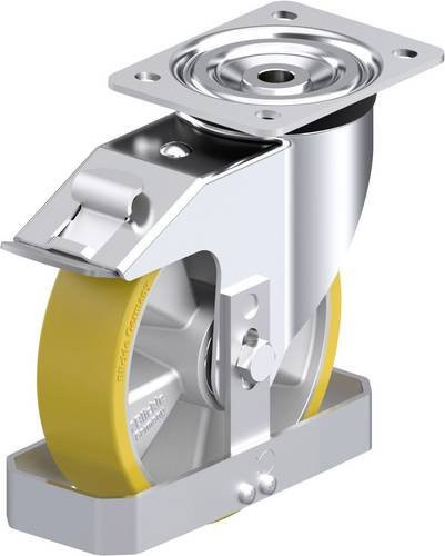 Blickle L-ALTH 180K-FI-FS Stahlblech-Lenkrolle in Silber mit 180 mm Rad-Durchmesser und 400 kg Tragfähigkeit - Bild 1