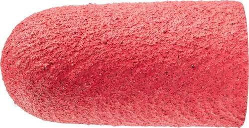PFERD TOOLS POLICAP Schleifkappe PC Rundkegelform Keramikkorn in Rot für Edelstahl Durchmesser: 16 mm, Höhe: 32 mm, 50 Stück - Bild 1