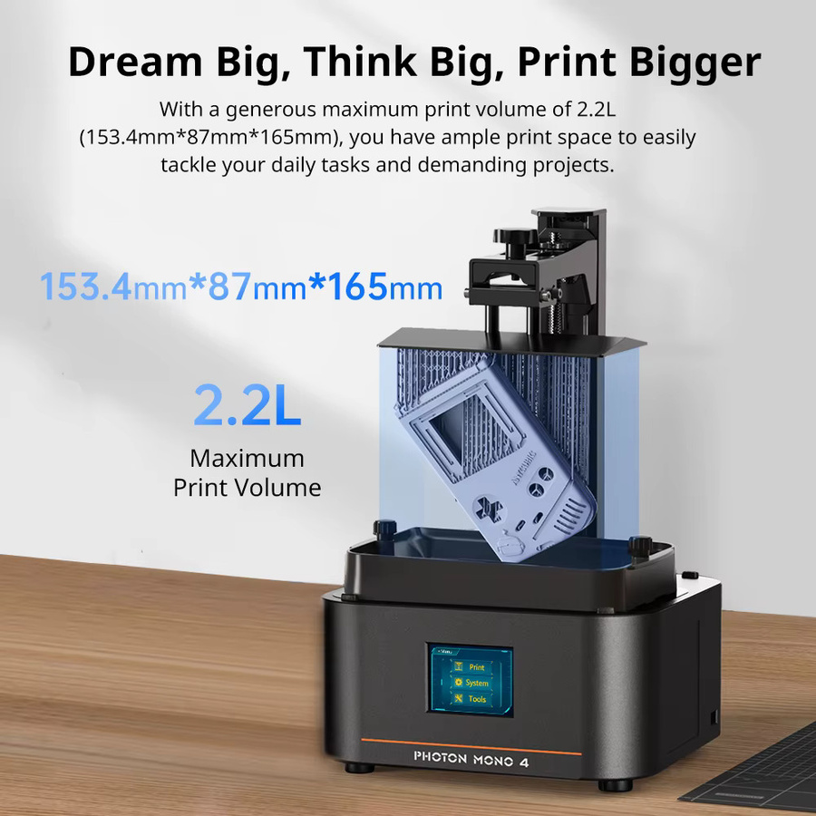 Anycubic Photon Mono 4 AE Version LCD UV-Harz 3D-Drucker mit 7 Zoll 10K hochauflösendem Bildschirm in Schwarz, B/T/H: 153 x 87 x 165 mm - Bild 3