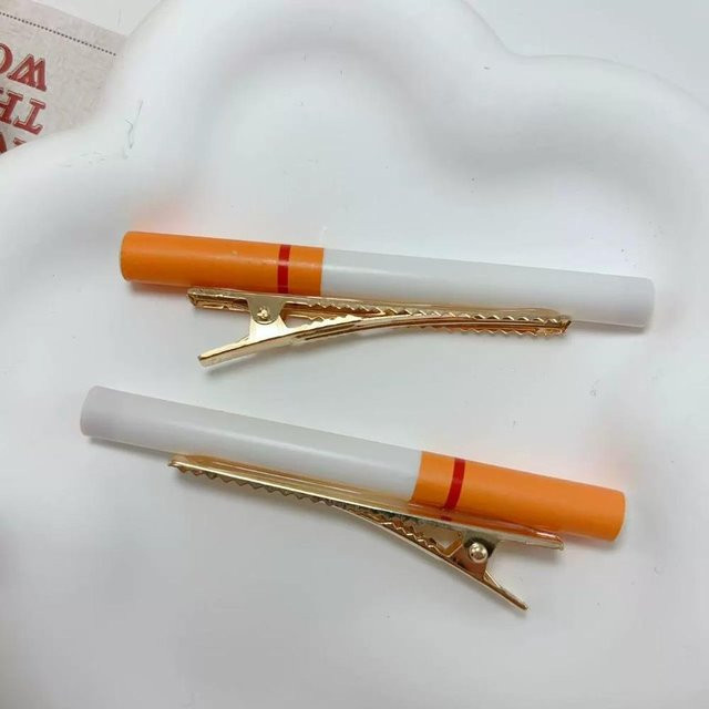 Haarspangen Damen, 2 Stück, Zigaretten Design - Bild 1