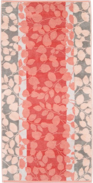 Duschtuch NOBLESSE HARMONY Cawo Floral in Rot, 150 x 80 cm, Baumwolle Terry, OEKO-TEX Standard 100 - Bild 1