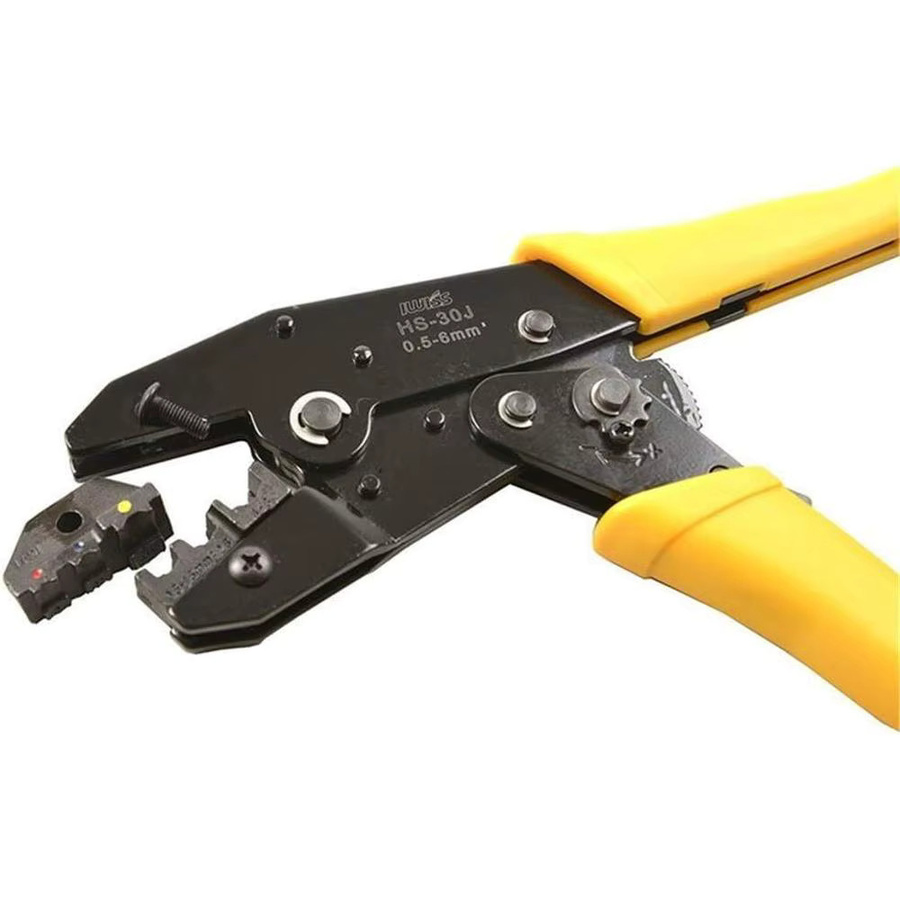 TOP-MAX LY-30J Crimpzange Set für Auto Terminals und Anschlüsse, Drahtschneider und Schraubendreher, Gelb - Bild 2