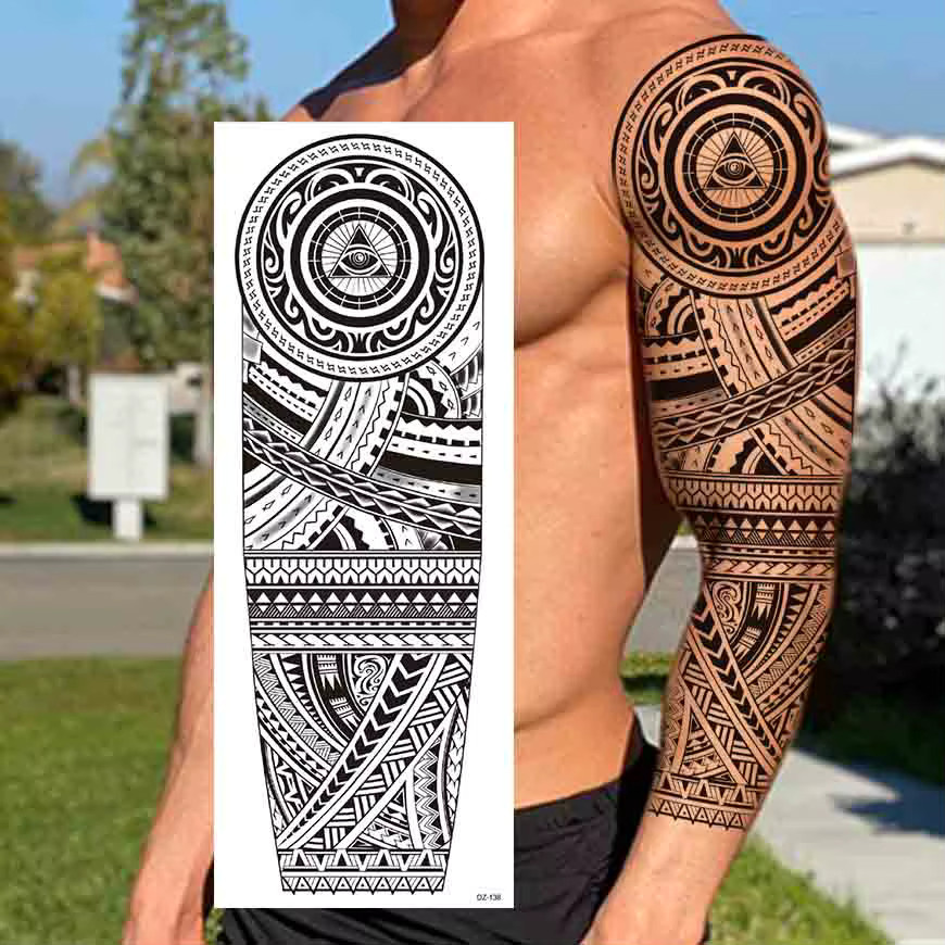 GoldOcean Maori Temporäre Tattoos, Schwarz, Unisex - Bild 4