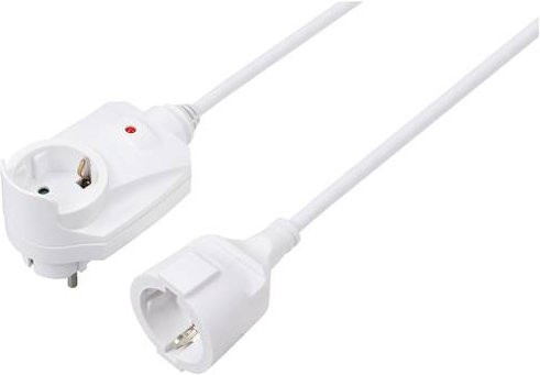 Sygonix Strom Verlängerungskabel 16A Weiß 1,50m H05VV-F 3G 1,5mm² - Bild 1