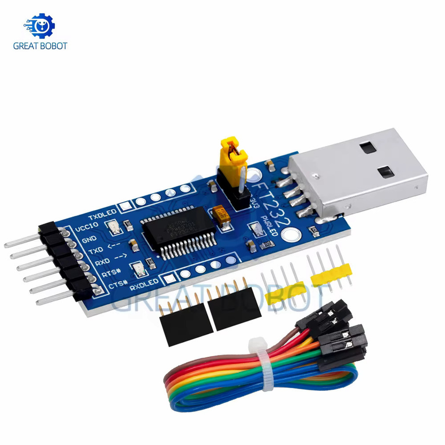 Baishundianzi USB-C auf TTL-Adapter mit optischer Isolierung, FT232RL FTDI-kompatibel, 3,3 V auf 5,5 V, Blau - Bild 2