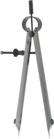 Helios-Preisser Federzirkel aus Spezialstahl mit Schnellspanner und auswählbaren Spitzen in Silber, Durchmesser: 300 mm - Bild 1