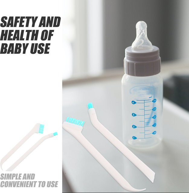 XUNYI 2-teiliges Babyflaschen-Reinigungsbürsten-Set in Weiß, BPA-frei - Bild 1