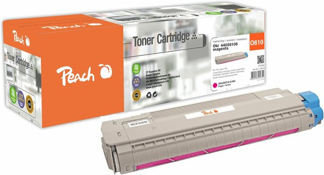 Peach Magenta Toner Cartridge Ersatz für OKI 44059106, wiederaufbereitet - Bild 1