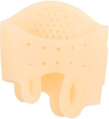 Zwei-Loch-Hallux-Zehentrenner mit Massagebogen und Vorfußpolsterhülle, hellgelb, One Size - Bild 1
