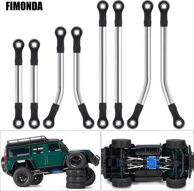Fimonda Edelstahl-Verbindungs-Set, 8-teiliges Set, 1/18, Metall, Grau - Bild 1