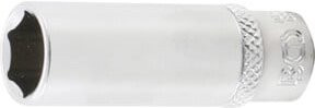 BGS Steckschlüssel-Einsatz Sechskant tief 10512, Antrieb 1/4 Zoll, SW 12 mm, Silber - Bild 1
