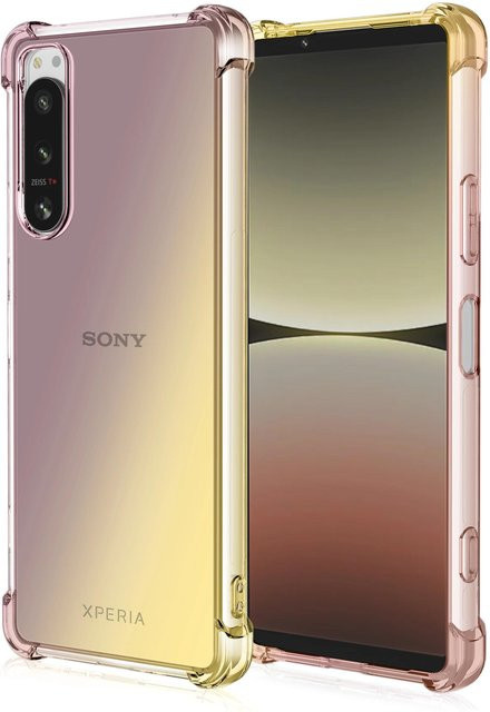 Stoßfeste TPU-Schutzhülle mit Farbverlauf für Sony Xperia 10 (I, II, III, IV, V) und Sony Xperia 1 IV in Multicolour und Transparent - Bild 1