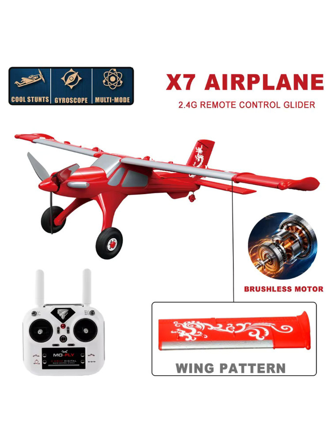 JIKEFUN MF X7 RC Flugzeug, ferngesteuerter Gleiter, mit Gyroskop - Bild 5
