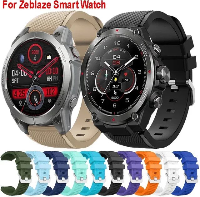 Zeblaze Uhrenarmband Silikon, Schwarz, Unisex - Bild 1