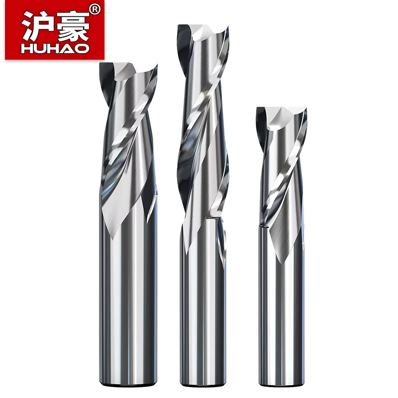 HUHAO 2er-Set HRC65 Schaftfräser mit 2 Zähnen und geradem Schaft für CNC-Router zur Bearbeitung von Aluminium, Edelstahl und Metall - Bild 2
