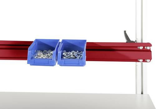 Manuflex ZB8251.3003 Boxenträgerschiene für CANTOLAB und ALU in Rubinrot RAL 3003, B/T/H: 99,6 x 2 x 10 cm - Bild 1
