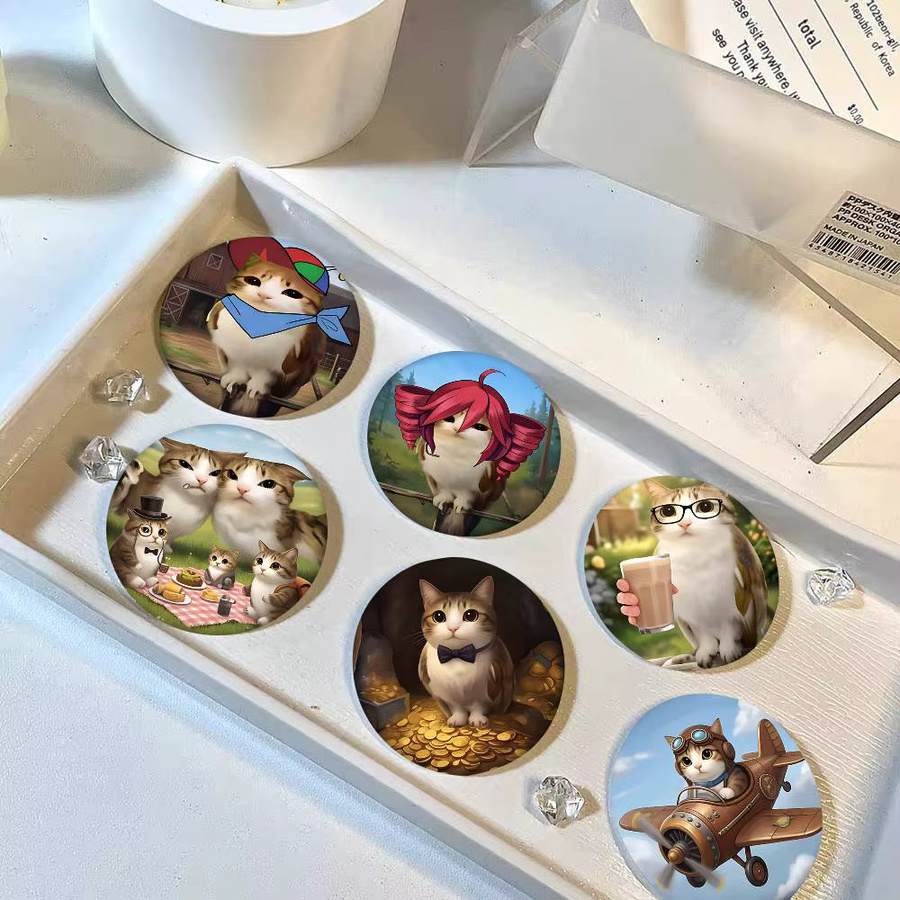 Brosche Katzen-Emoji, Anstecknadel - Bild 2