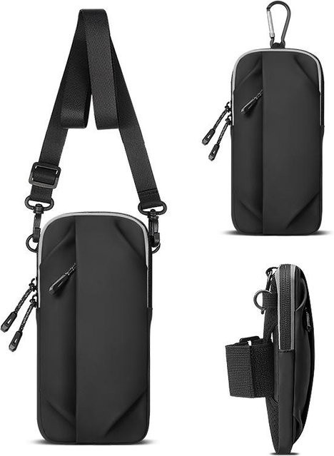 Binchi Outdoor Product Wasserdichte Sportarmtasche als Handyhalter mit Armband in Schwarz - Bild 1