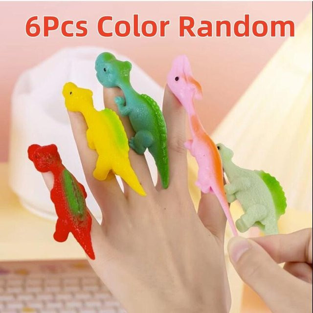 Yiran bag 6-teiliges Set Katapult Finger Dinosaurier Spielzeug - Bild 1