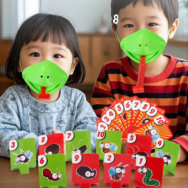 soulbao Frosch- und Eidechsen-Maske, Leckkarten-Spielzeug - Bild 1
