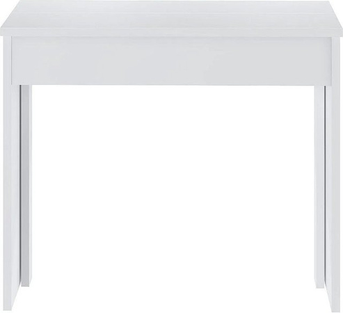 Vente-unique Konsolentisch Onega Weiß aus Spanplatte, ausziehbar, B/T/H: 302 x 50 x 75 cm