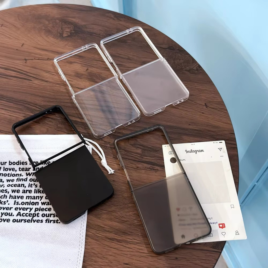 NUCWIN Schutzhülle für Samsung Galaxy Z Flip 7 6 5 4 3, transparente matte ultradünne Hülle aus hartem PC, stoßfest und schlank - Bild 5