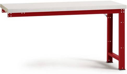 Manuflex WP4006.3003 Werkbank Anbaumodul in Rubin-Rot und Weiß, B/T/H: 200 x 125 x 70 cm - Bild 1