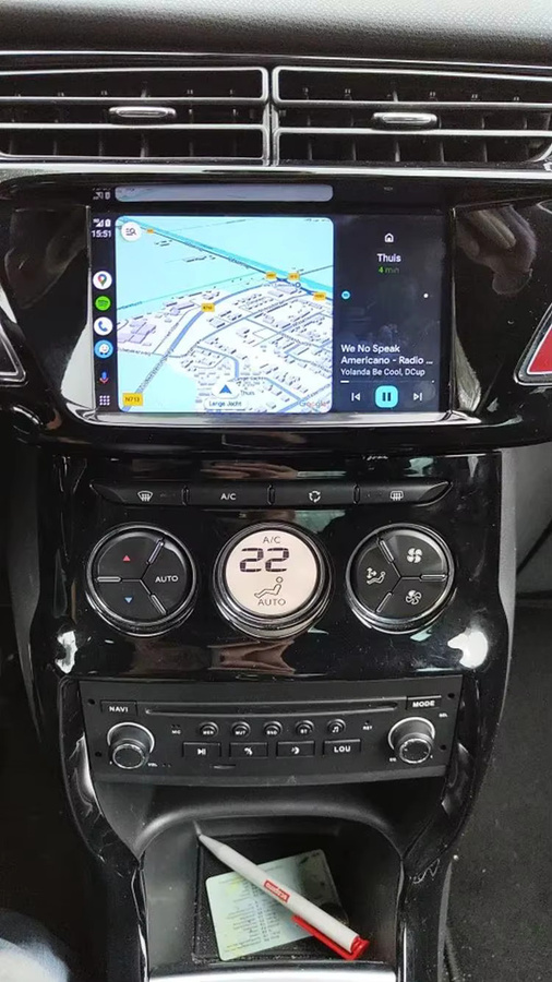 HMG Android 15 Multimedia Autoradio mit Carplay, DSP, 4G, WIFI und GPS für Citroen C3 C5 X7 und DS3 in Schwarz, 2 Din Stereo System - Bild 2