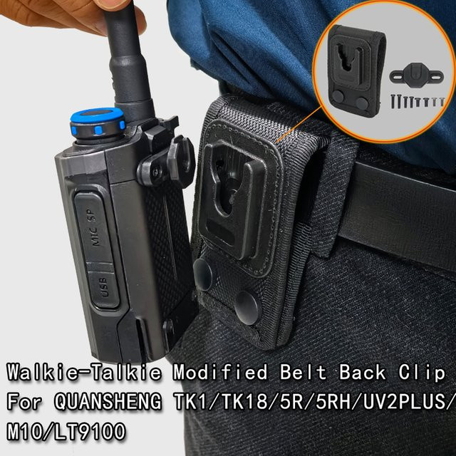 Colks Schnellverschluss-Gürtelclip für Funkgeräte UV5R UV2PLUS UVK1 9D in Schwarz - Bild 1