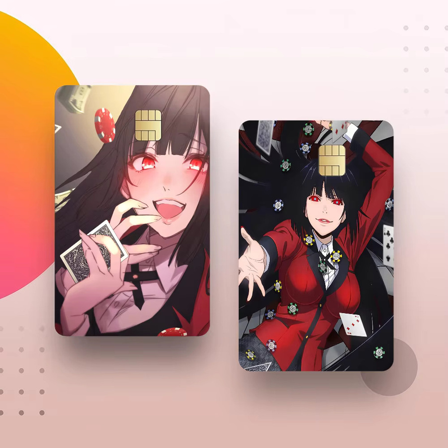Wasserdichter Kakegurui Cartoon Aufkleber für Kreditkarten und Metrokarten in Multicolour - Bild 4