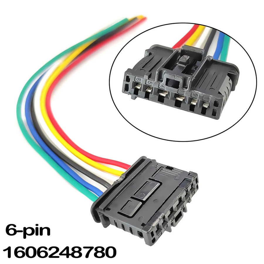 XUKEY 6-Pin Rücklicht-Steckverbinder in Mehrfarbig für Dacia Renault Lodgy Sandero Peugeot 206 207 208 301 Citroen C2 C3 C4 C5 C-Elysee Jumpy - Bild 4