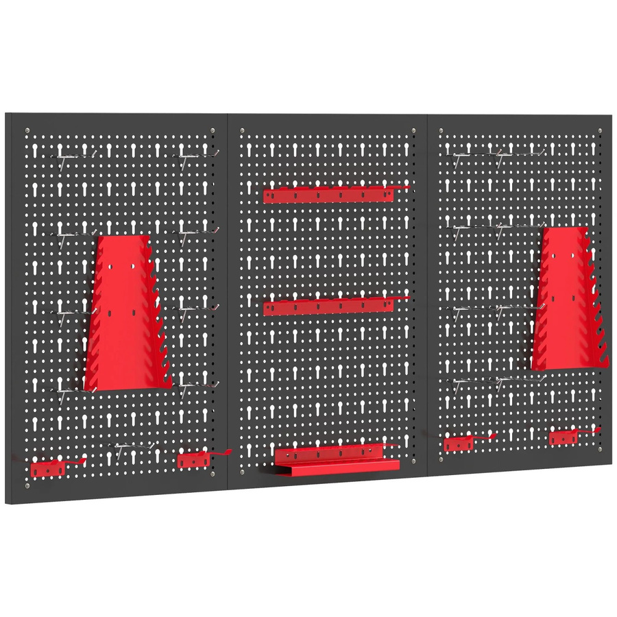 HOMCOM Lagerregal aus Stahl mit Aufbewahrungsboxen in Schwarz und Rot, B/T/H: 40 x 40 x 28 cm - Bild 2
