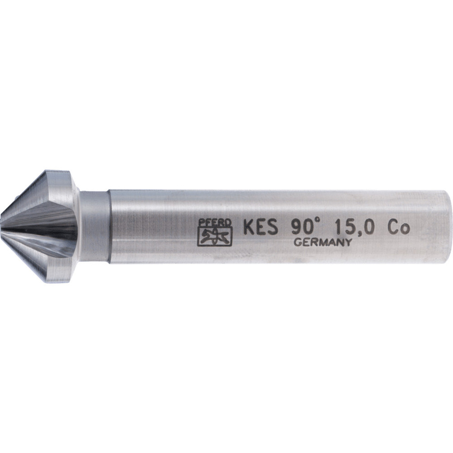 PFERD Kegelsenker HSSE Co5 DIN 335 C 90 Grad Durchmesser: 15 mm, Schaft-Ø: 10 mm, Farbe: Silber - Bild 2