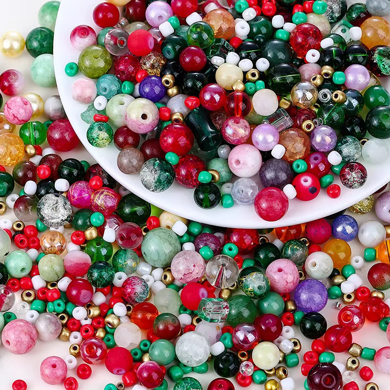 QIAO Glasperlen, bunte Kristallperlen, 2–10 mm - Bild 2