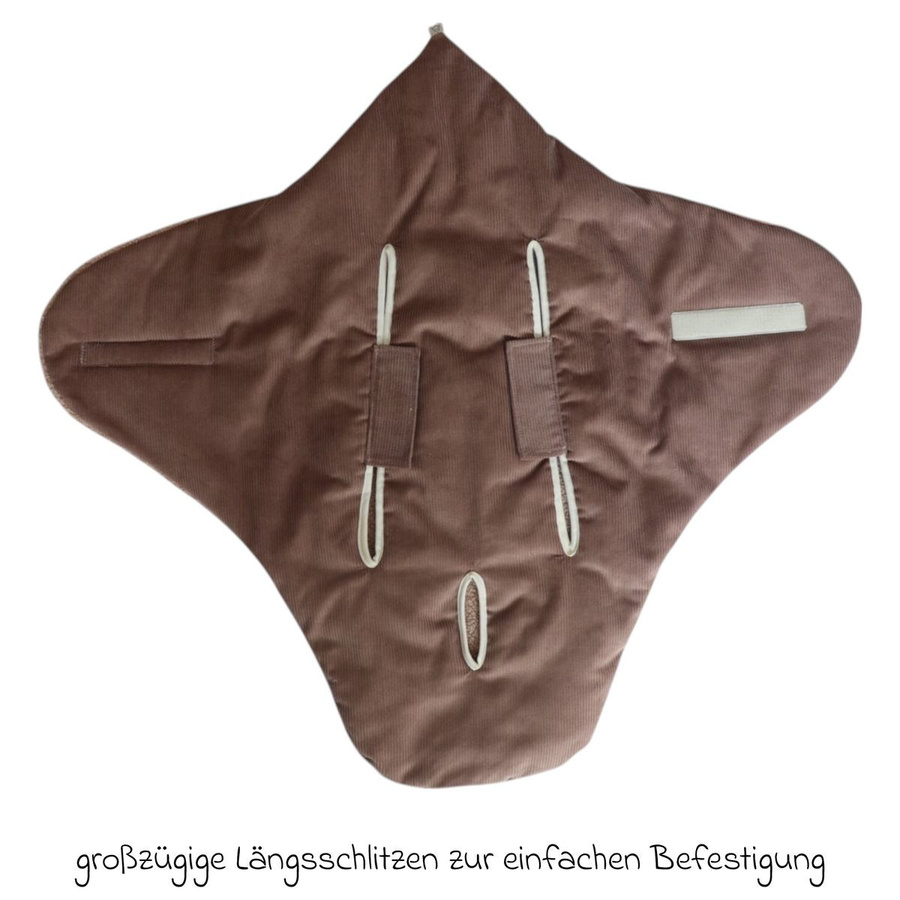 Kaiser Einschlagdecke Callie Cord für Babyschalen und Babywannen in Caribou Braun - Bild 4