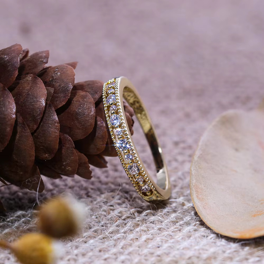 Huitan Ring, Gold Farbe, CZ, Damen - Bild 3
