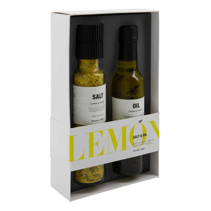 Nicolas Vahe Geschenkbox Zitronensalz & Öl mit Thymian 320 g - Bild 1