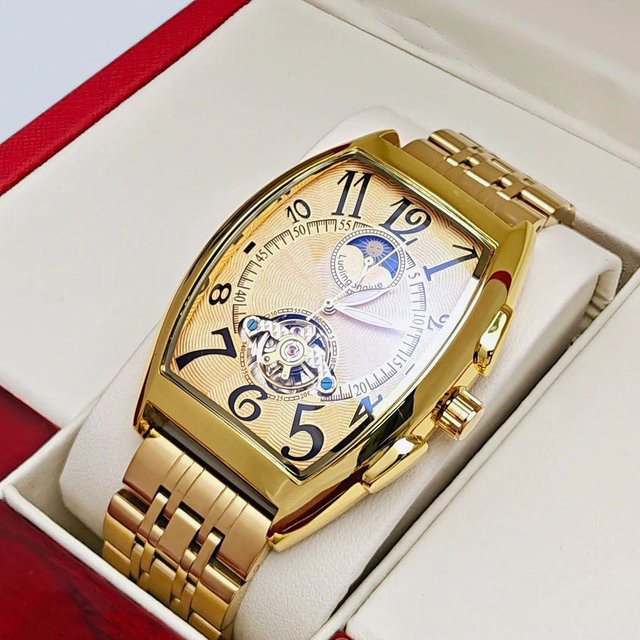 LUOLINGONGJUE Armbanduhr, Tonneau, Automatik, Edelstahl, Herren - Bild 1