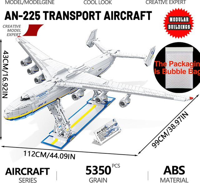 Yangkili AN-225 Große Transport Flugzeug Modell Bausteine, 5350 Teile - Bild 1