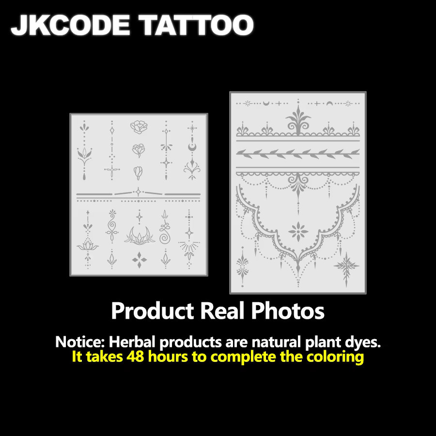 JKCODE TATTOO Mini-Finger-Tattoo-Aufkleber, 2-teiliges Set, Unisex - Bild 3