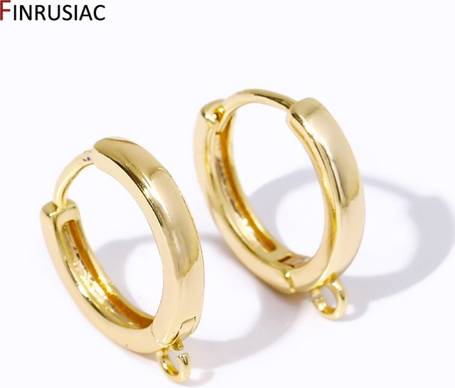 FINRUSIAC Creolen 14K vergoldetes Messing, Damen - Bild 1